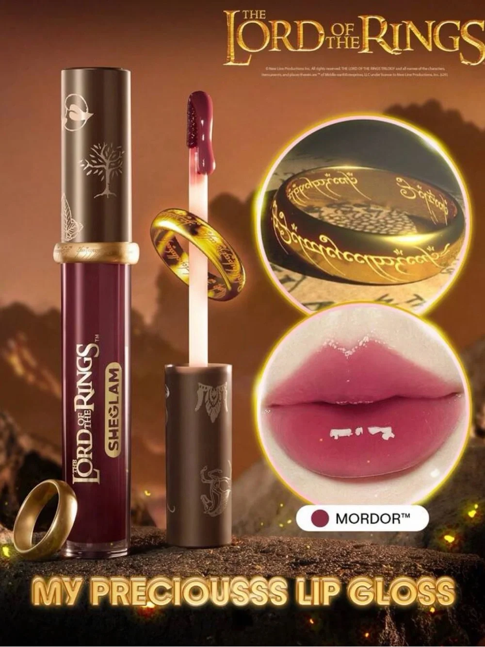 Sheglam x The Lord of the Rings My Preciousss Lip Gloss - Mordor (Deep Berry)